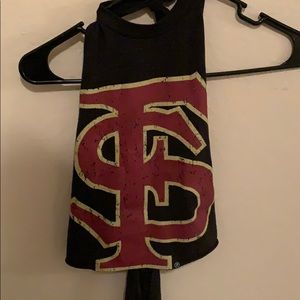 FSU cropped halter top